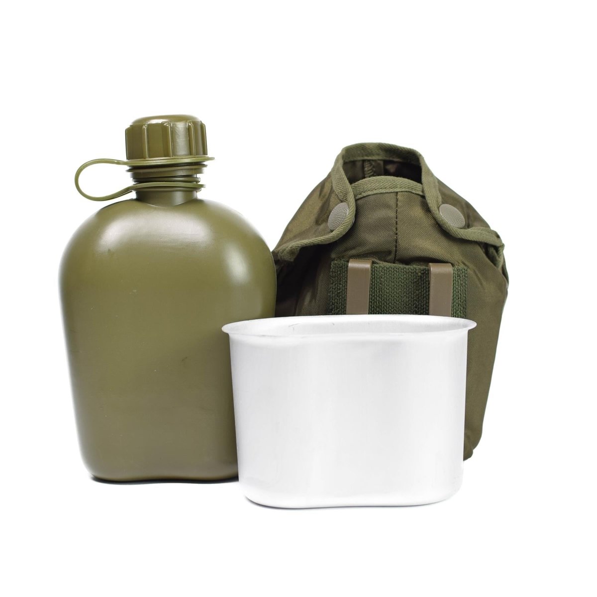 Custodia per tazza da mensa stile esercito austriaco MIL-TEC da 1 litro oliva NOVITÀ