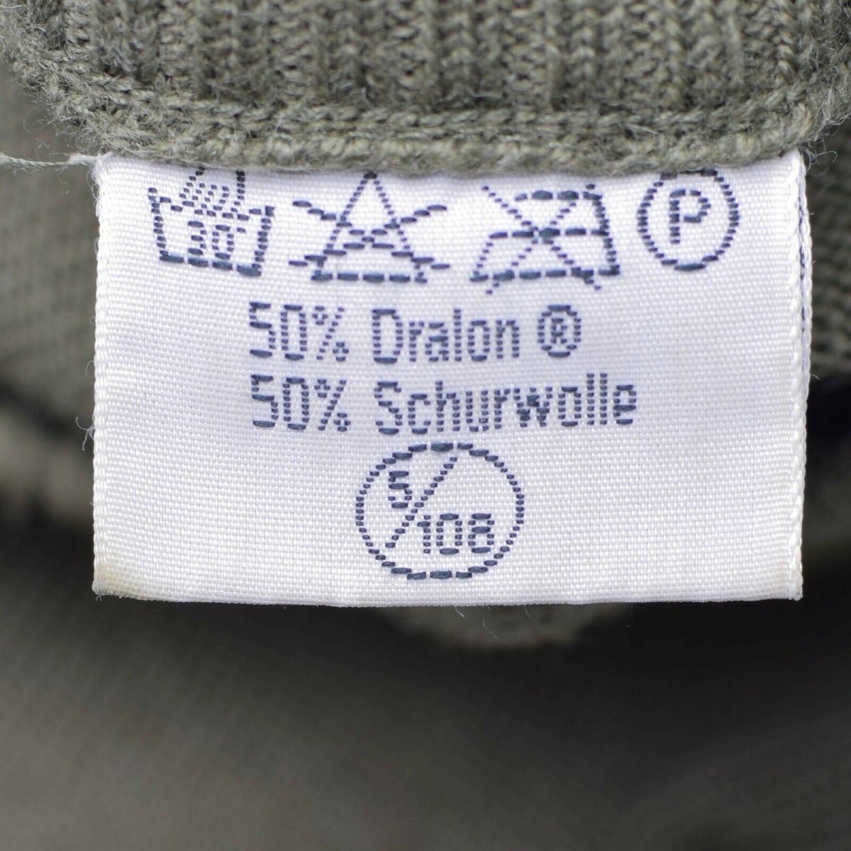Original Pullover Pullover Pullover Jumper Commando Olive OD Wool Swater Nuovo