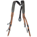 Bratine a trama a Y originali austriache vera in pelle venage surplus militare vintage