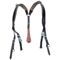 Bratine a trama a Y originali austriache vera in pelle venage surplus militare vintage