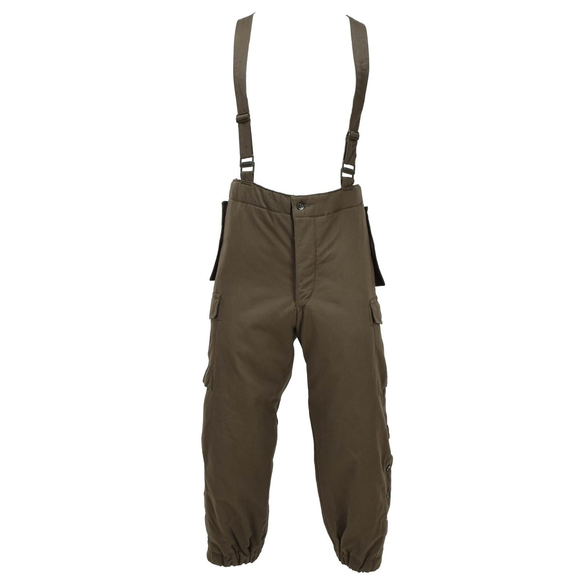 Pantaloni invernali militari originali austriaci isolati idrorepellenti color oliva