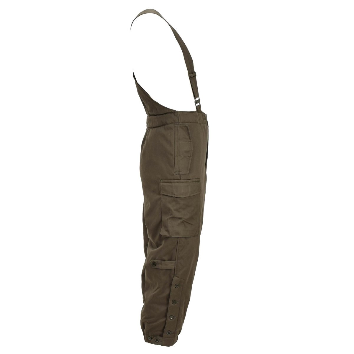 Pantaloni invernali militari originali austriaci isolati idrorepellenti color oliva