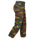 Original Belgian Army field combat pants in ripstop jigsaw camouflage with multiple pockets for durability and utility