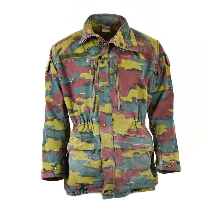 Giacca da campo originale M90 dell'esercito belga in mimetica jigsaw, resistente parka militare in eccedenza per uso esterno