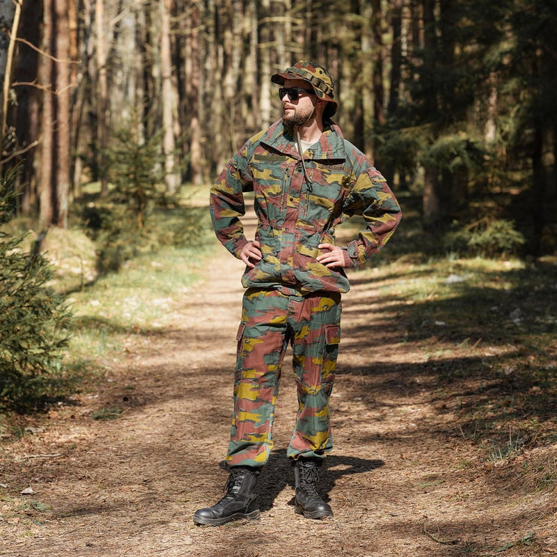 Combattimento militare dell'esercito belga originale M90 ​​giacca da campo parka jigsaw camo surplus