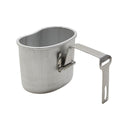 Tazza in alluminio con custodia in plastica da 1 litro originale militare belga inclusa