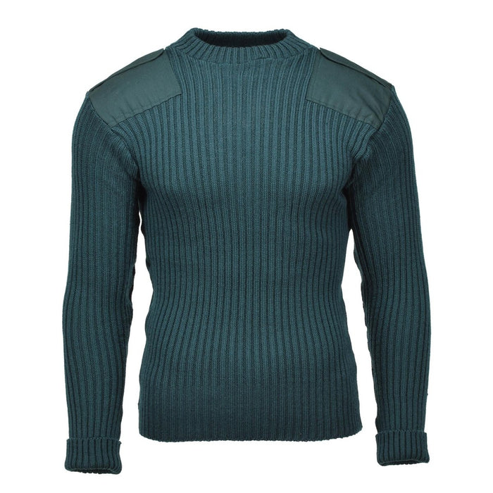 Maglione originale da commando militare belga caldo maglione di lana lavorato a maglia verde NUOVO - GoMilitar