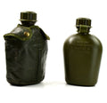 Borraccia per acqua M1 originale militare belga con coperchio e bottiglia per attrezzi da campo, oliva