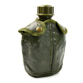 Borraccia per acqua M1 originale militare belga con coperchio e bottiglia per attrezzi da campo, oliva