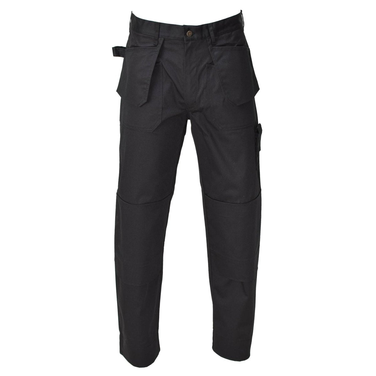 Originari di lavoro militare belga pantaloni cargo ginocchia rinforzate durevoli nere nuove