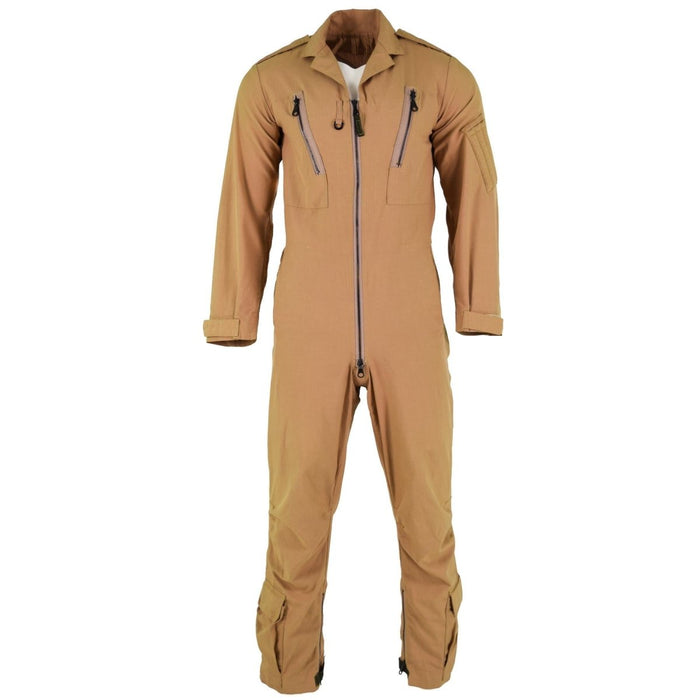 Tuta da volo beige British Army Aircrew MK 16 B RAF in aramide con tasche con cerniera e polsini regolabili