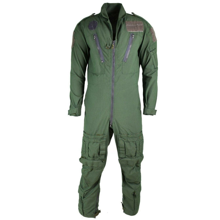Tuta in aramide originale British Army Aircrew MK15 RAF in verde salvia con tasche con cerniera e caratteristiche regolabili