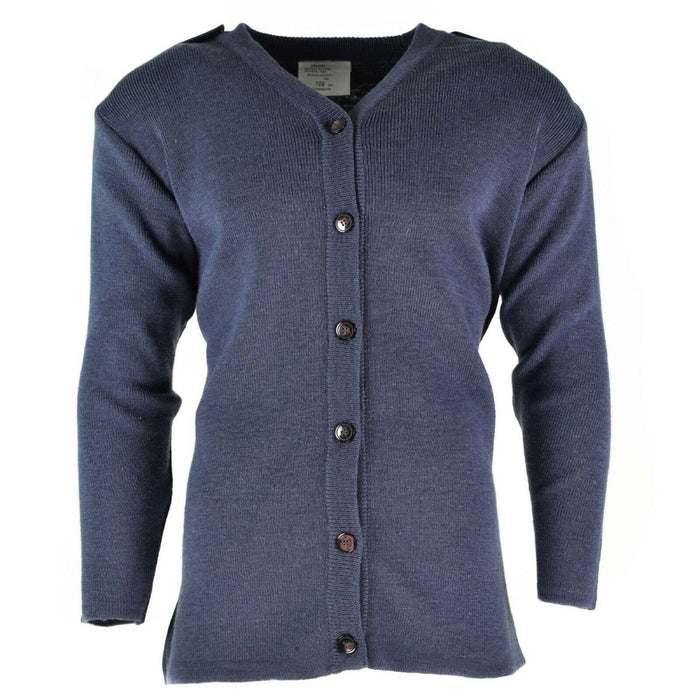 Cardigan originale dell'esercito britannico maglione da donna della RAF dell'aeronautica militare in lana blu grigio - GoMilitar