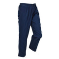 Pantaloni da medico originali dell'esercito britannico pieghettati sul davanti con elastico in vita blu navy
