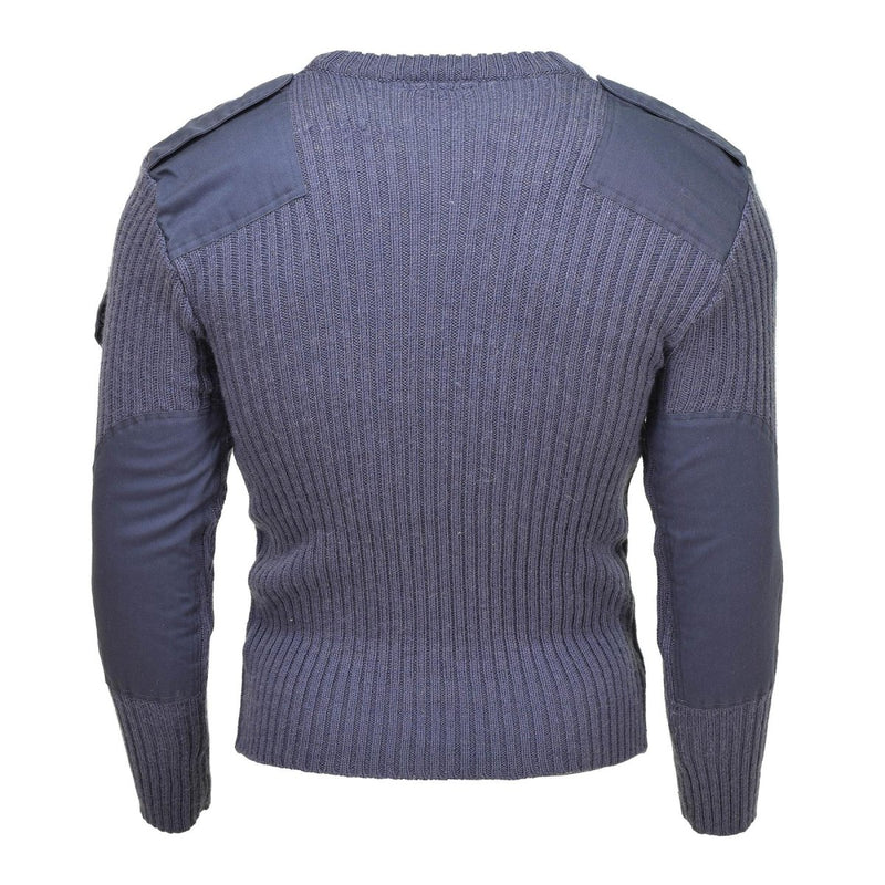 Original Pullover British Pullover Commando Jumper Blue Grey Sighion Wool