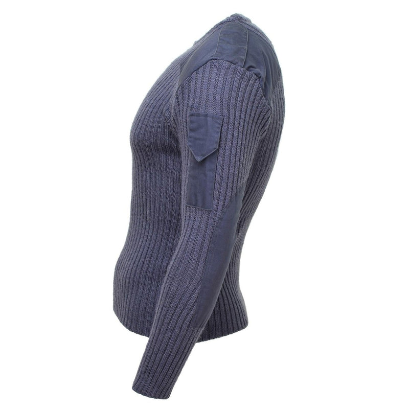 Original Pullover British Pullover Commando Jumper Blue Grey Sighion Wool