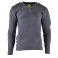 Originale British Pullover Pullover Commando Jumper Blue Grey Magia di lana V-Valona