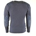 Originale British Pullover Pullover Commando Jumper Blue Grey Magia di lana V-Valona