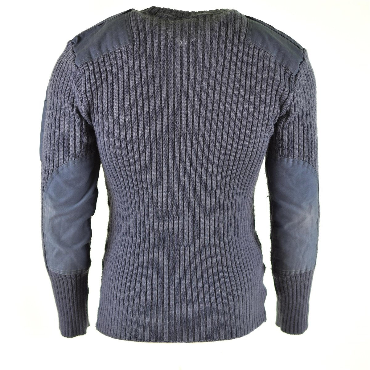 Originale British Pullover Pullover Commando Jumper Blue Grey Magia di lana V-Valona