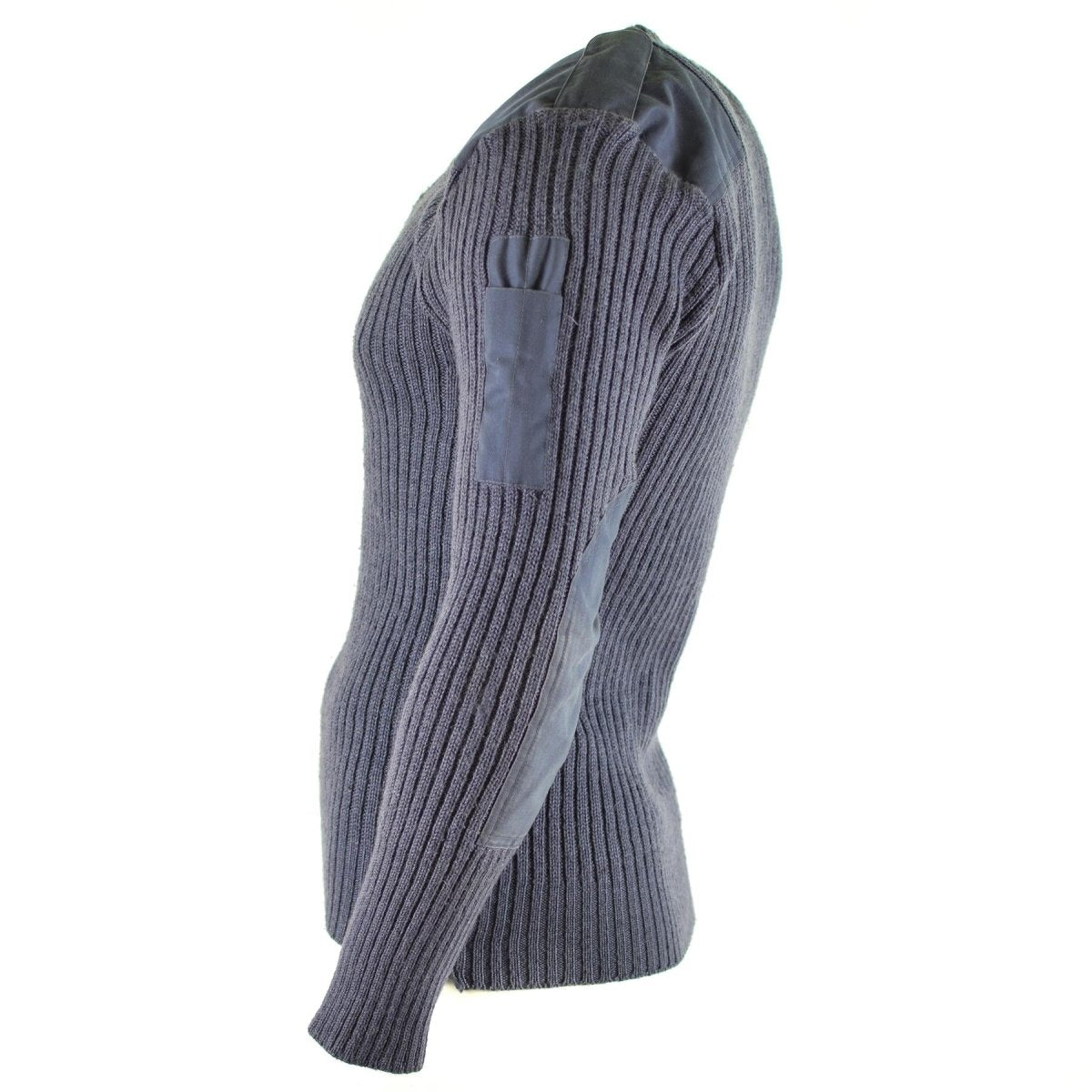 Originale British Pullover Pullover Commando Jumper Blue Grey Magia di lana V-Valona
