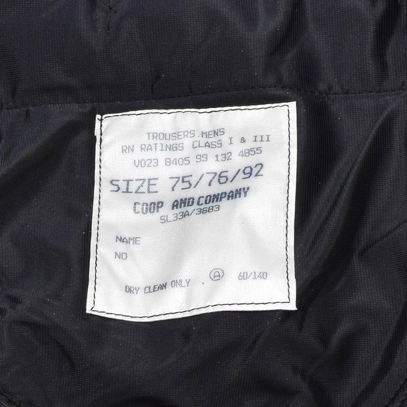 Original British Army Royale Navy Classe 1 pantaloni vestiti pantaloni formali neri nuovi