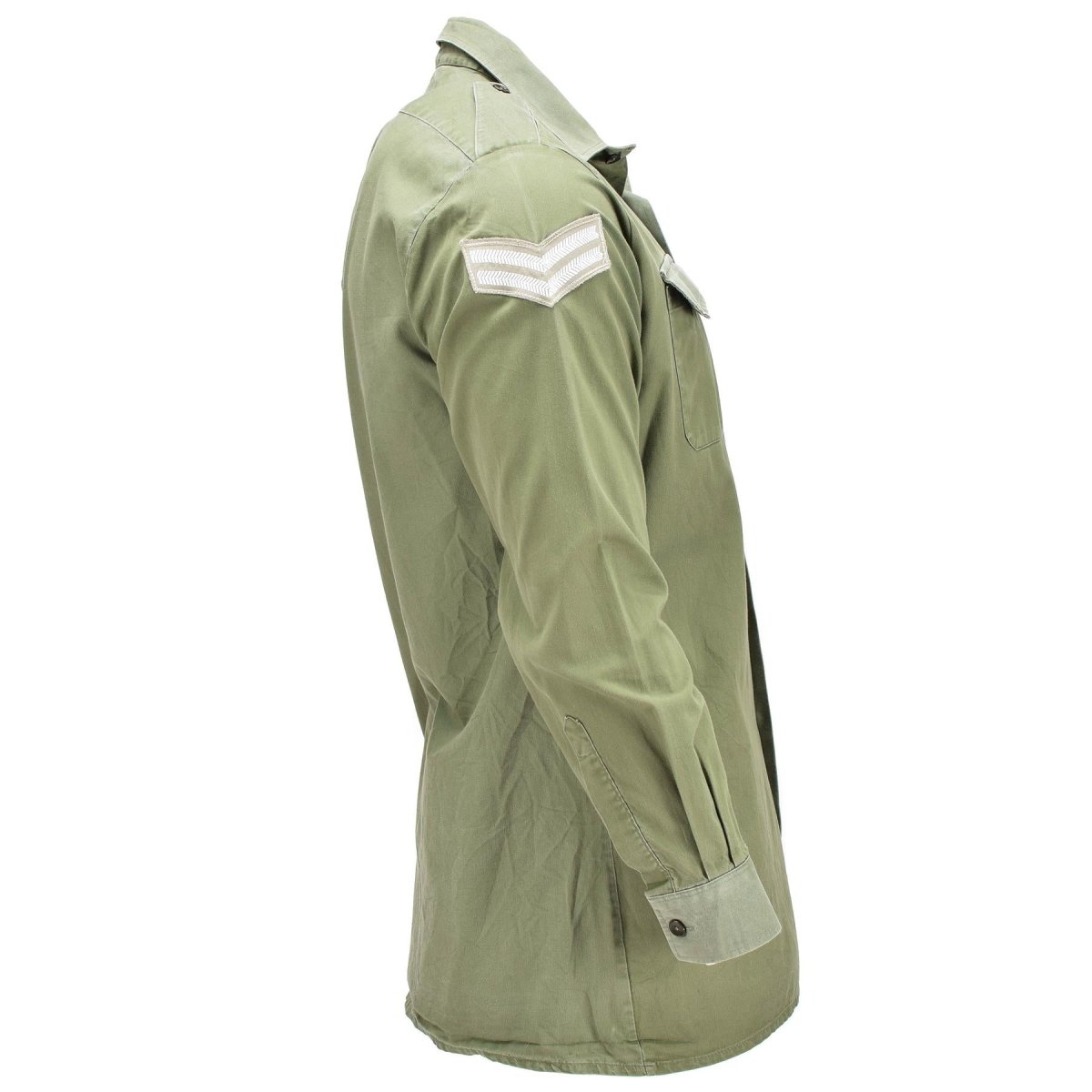 Shirt dell'esercito britannico originale O.D Green Military Service Long Maniche BDU