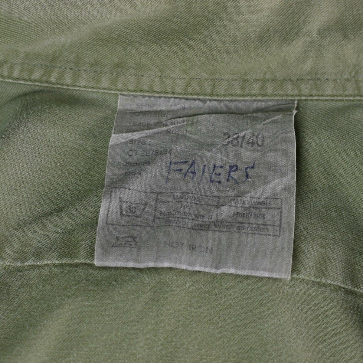 Shirt dell'esercito britannico originale O.D Green Military Service Long Maniche BDU