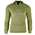 SHIRT TRICOT ORIGIENTE ORIGINALE SCHITTA SCHETTA UNDERSHIRT OD verde termico zippato