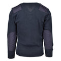 Magitore originale di Police British Ex-Police Pullover Commando Jumper Blue V-Neck