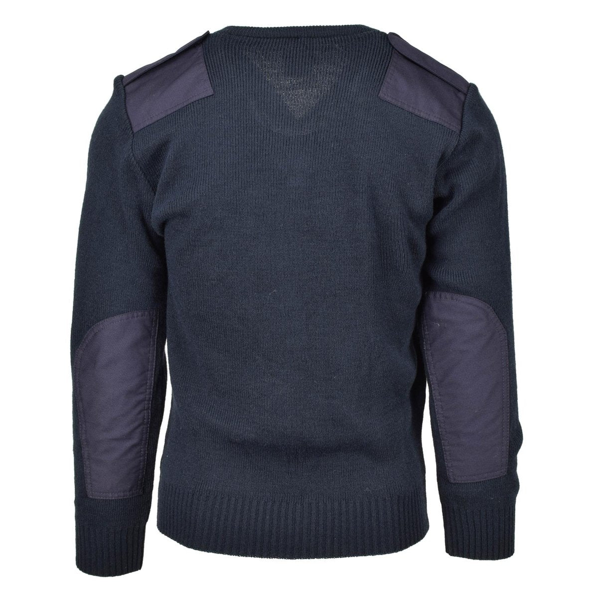 Magitore originale di Police British Ex-Police Pullover Commando Jumper Blue V-Neck