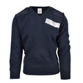 Magitore originale di Police British Ex-Police Pullover Commando Jumper Blue V-Neck