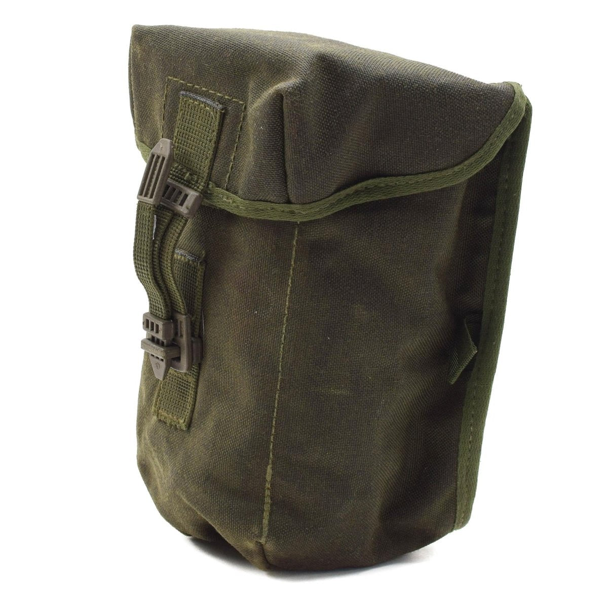 Borraccia militare britannica originale da 1 litro con coperchio a vite, custodia vintage inclusa verde oliva