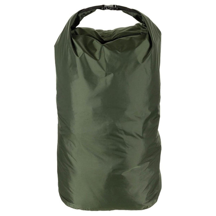 Borsa impermeabile originale militare britannica da 22 litri con parte superiore arrotolabile con cuciture nastrate impermeabili color oliva NOVITÀ - GoMilitar