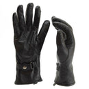 Original British Military Combat Gloves Wrist Straps Leather Army Issued Black - GoMilitar