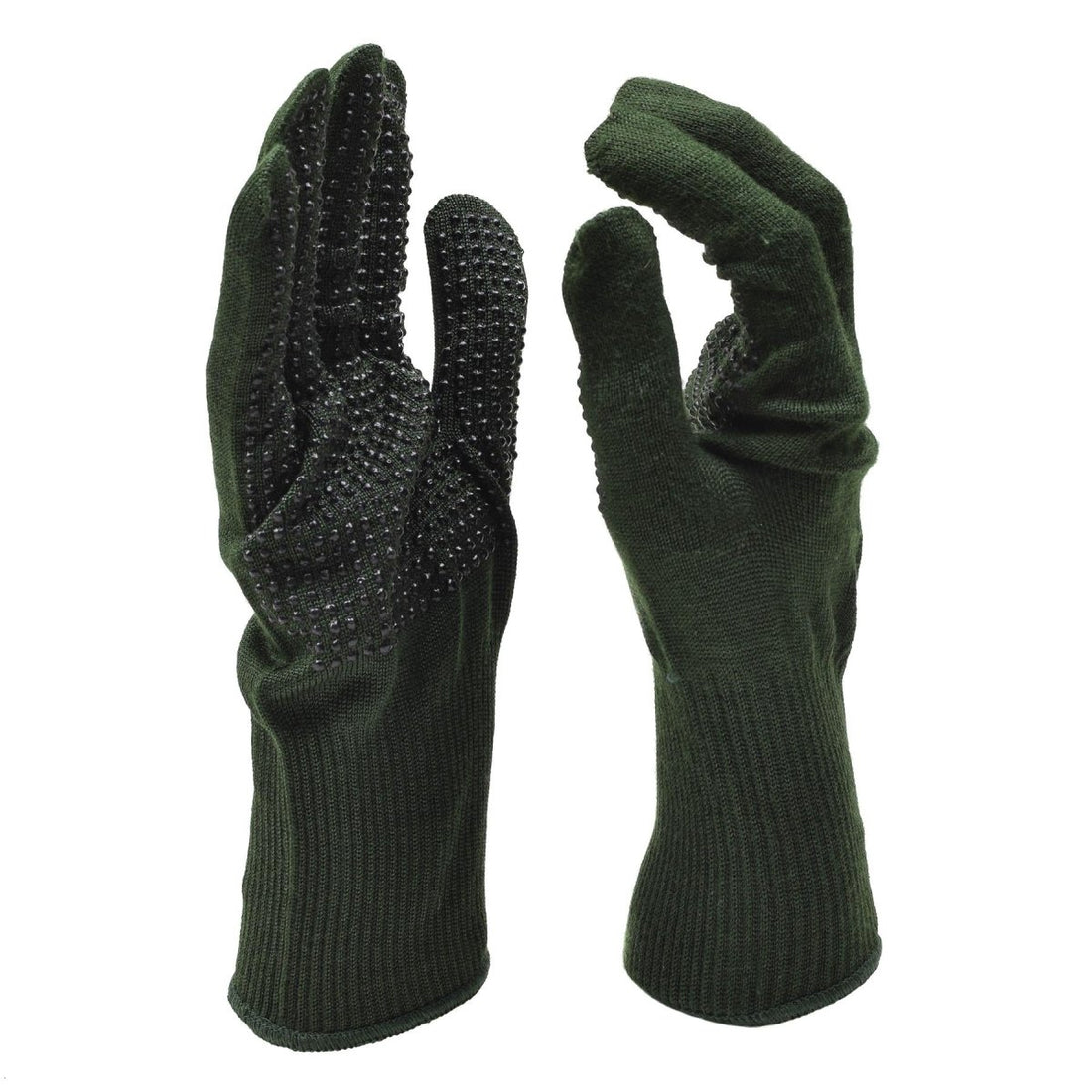 Guanti militari britannici originali Palms anti -slip Nomex Aramid Fibra Green Nuovo