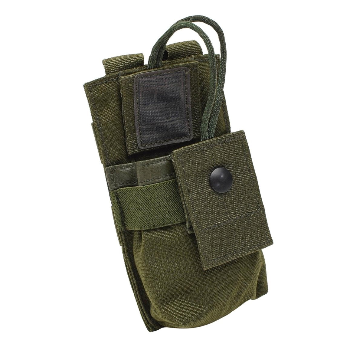 Casca radiofonica militare British GPS originale MOLLE BASS NYLON BASSO FOCHIO OLIVE