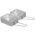 Kit da cucina originale militare britannico, set da cucina in alluminio per esterni, grigio