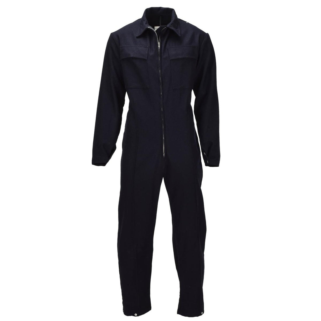 Tuta originale in lana della polizia militare britannica con zip frontale uniforme di servizio nera