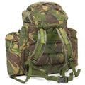 Zaino tattico militare britannico originale Woodland Camo 90 litri di tasche laterali