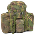 Zaino tattico militare britannico originale Woodland Camo 90 litri di tasche laterali