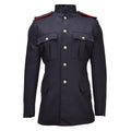 Giacca formale originale tunica militare britannica in lana con bottoni in metallo nera
