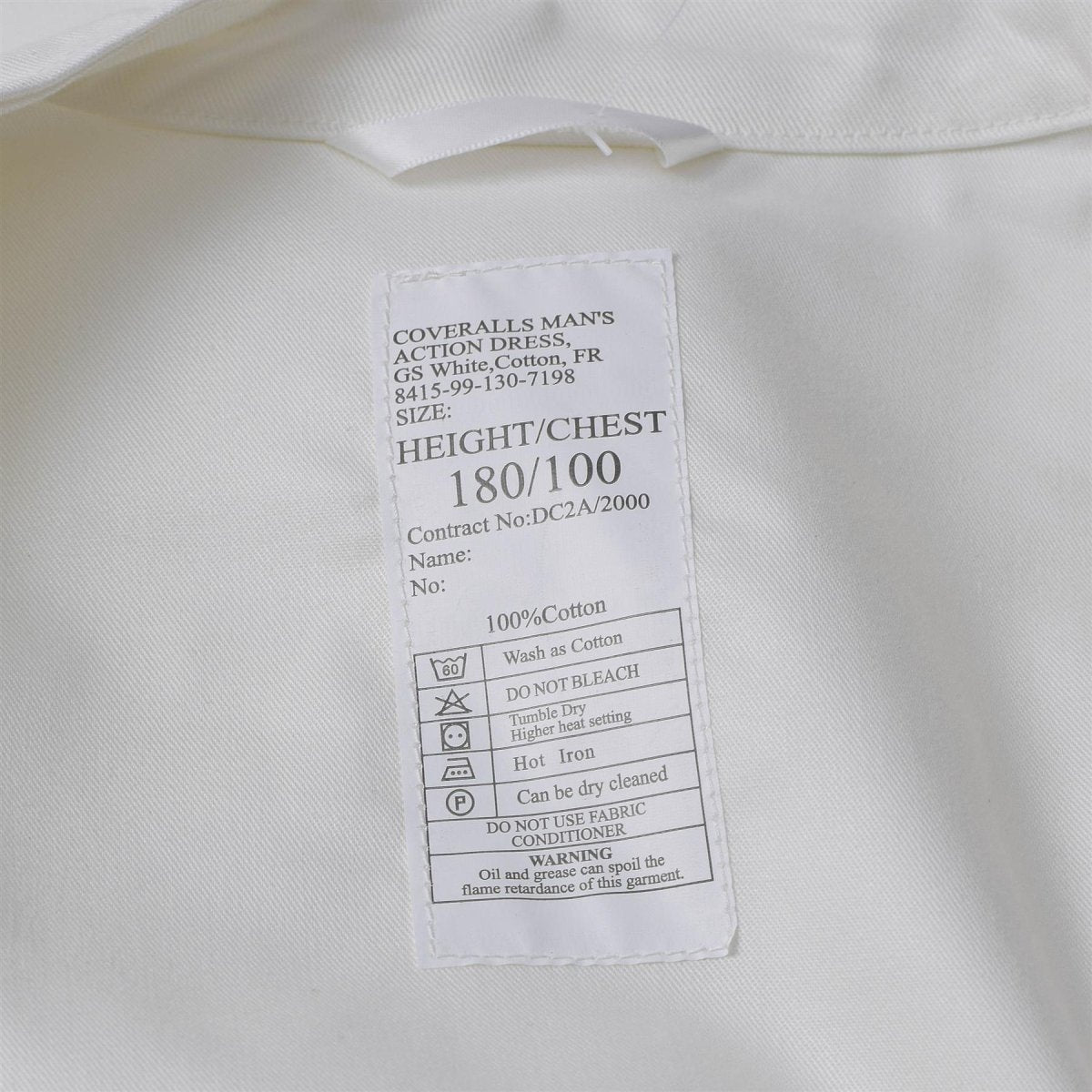Originale British Military White White Coperture saltine leggero in forma spazia nuova