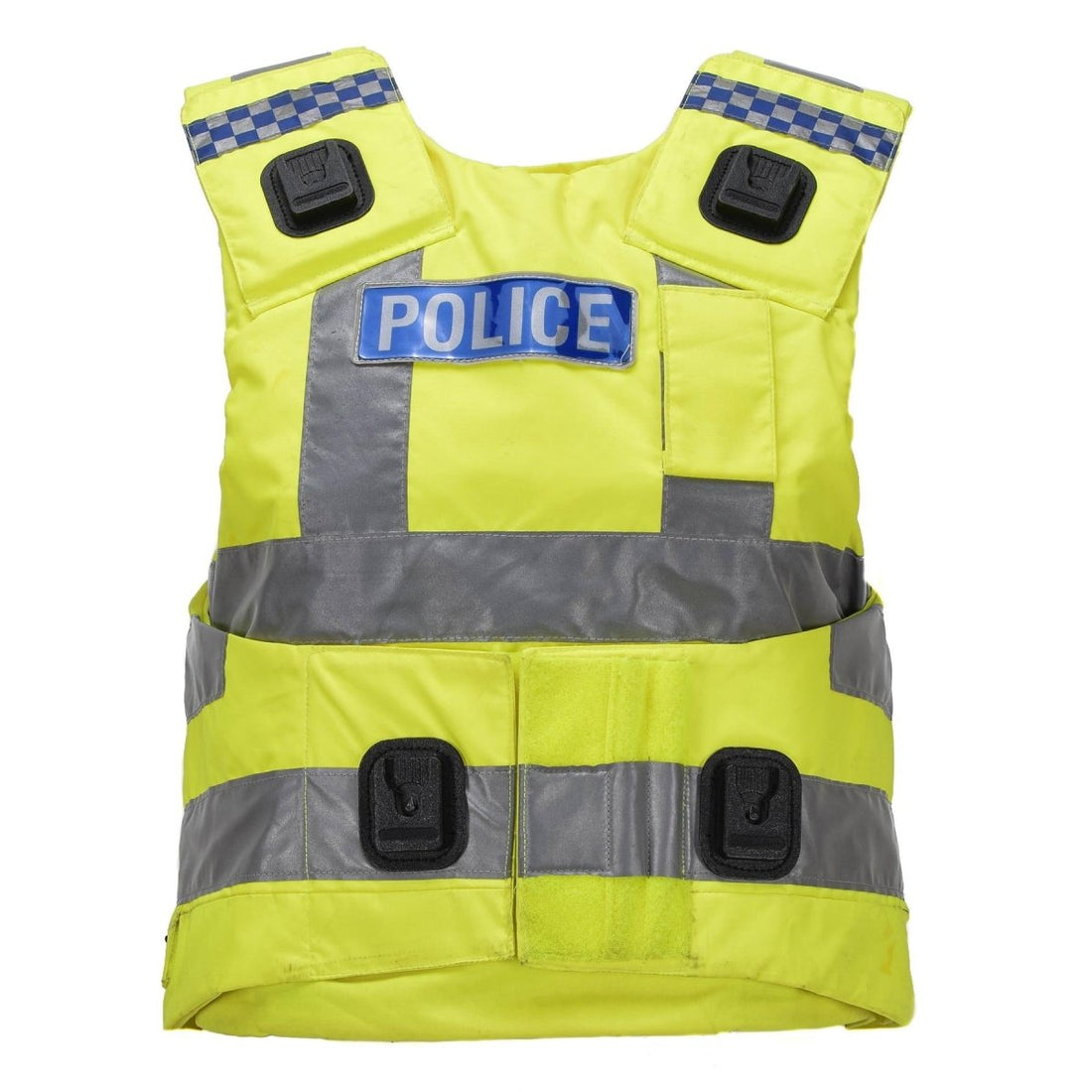 Gilet antiproiettile originale della polizia britannica a doppio uso ad alta visibilità giallo