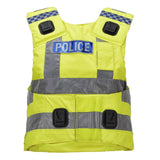 Gilet antiproiettile originale della polizia britannica a doppio uso ad alta visibilità giallo