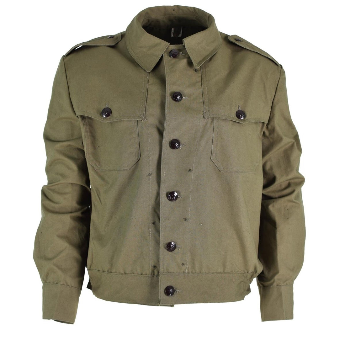 Truppe di campo dell'esercito bulgaro originale Canvas Ike Giacca OD Ergugia militare