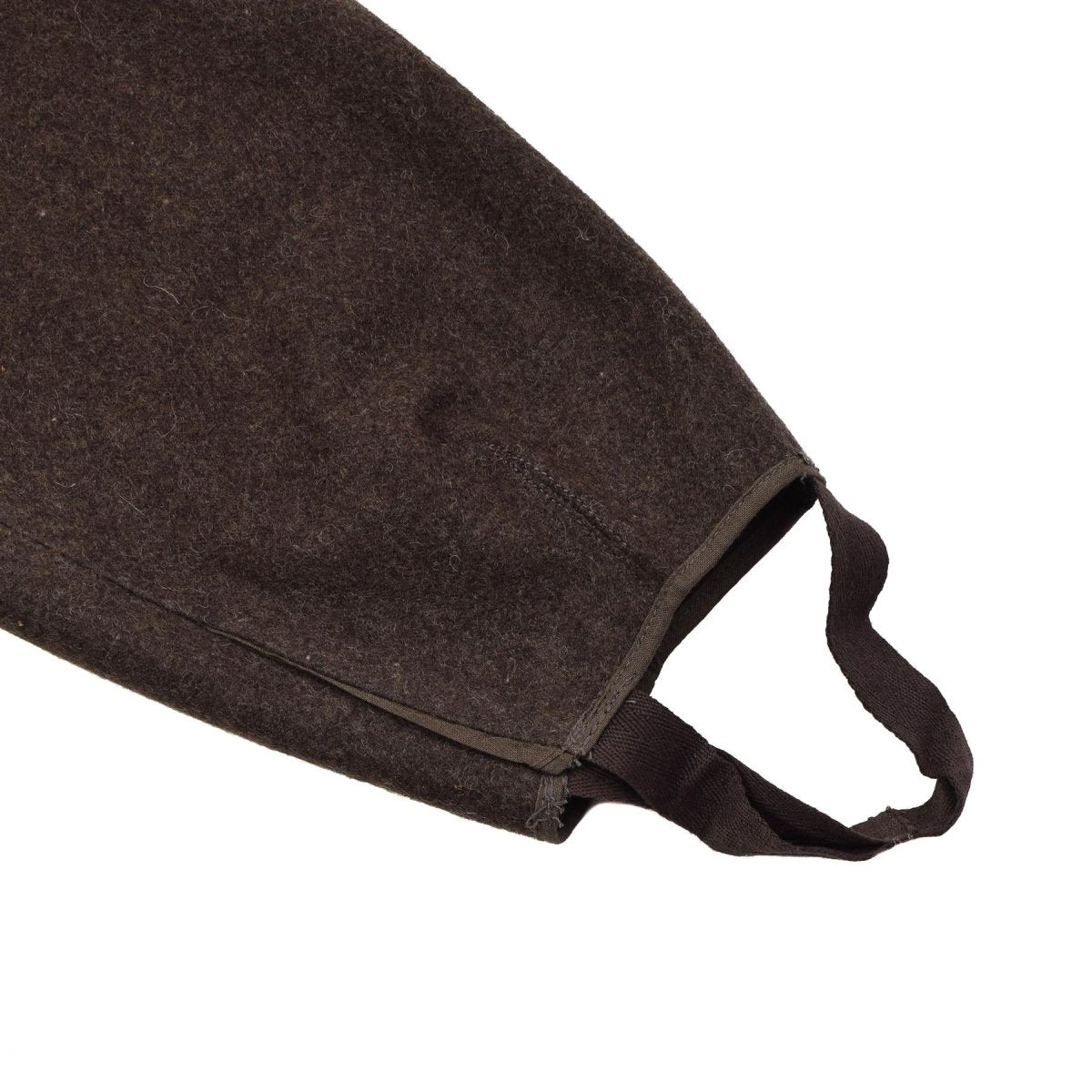 Pantaloni originali dell'uniforme in lana dell'esercito bulgaro, eccedenze inutilizzate, marrone scuro