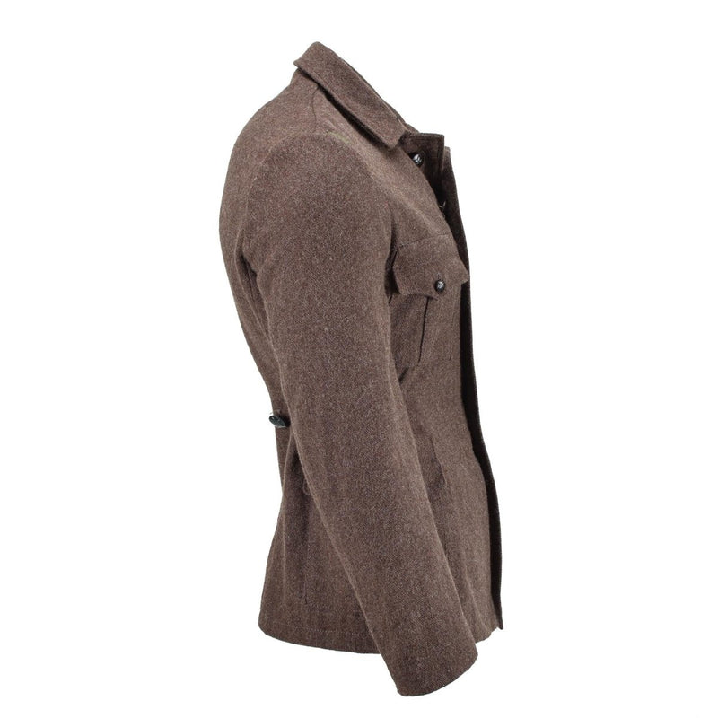 Giacca classica militare bulgara originale inverno inverno marrone caloroso Nuovo