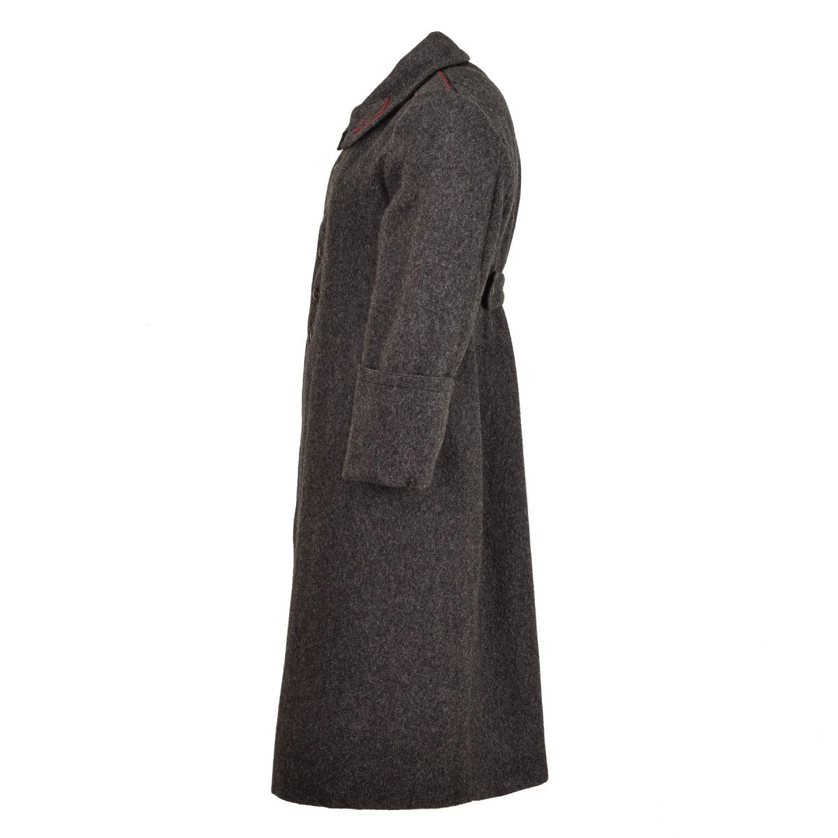 Lana militare bulgaro originale superando lungo cappotto invernale grigio formale