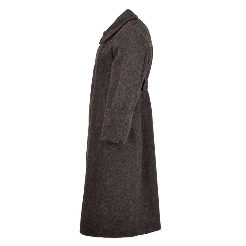 Lana militare bulgaro originale superando lungo cappotto invernale grigio formale
