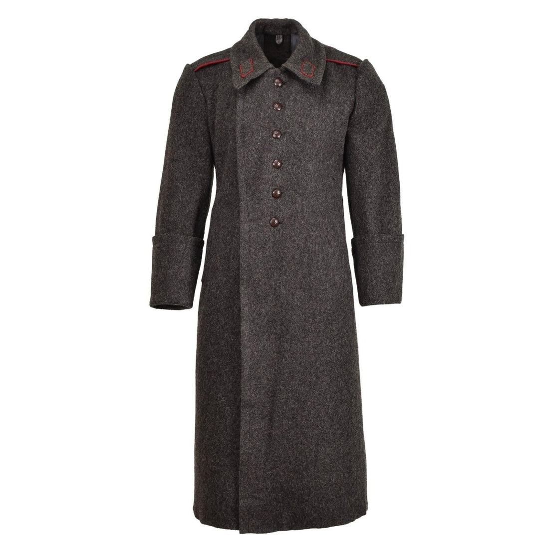 Lana militare bulgaro originale superando lungo cappotto invernale grigio formale